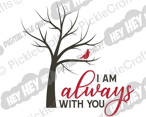 Cardinal I Am Always With You Memorial Ornament Design SVG PNG - Etsy Canada