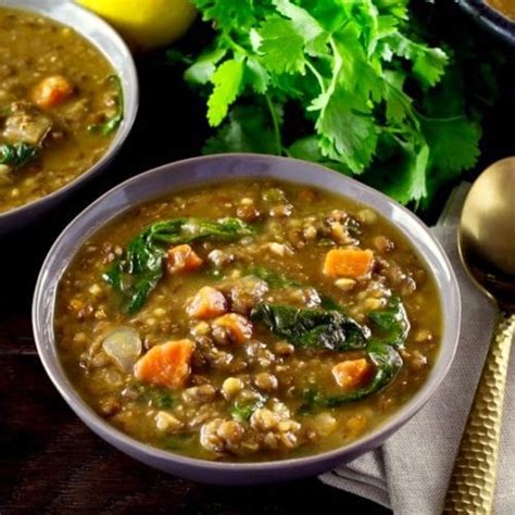 Tori Avey's Lemon Lentil Spinach Soup - Healthy and Flavorful