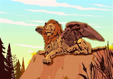 Winged Lion Vector 126811 Vector Art at Vecteezy