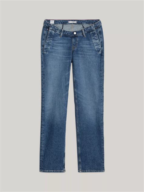 Tommy Hilfiger Adaptive Classic Straight Leg Jeans, Blue at John Lewis ...