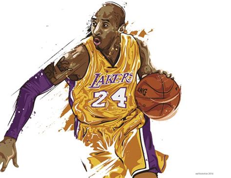 Kobe Bryant Illustration Nba Basketball Art, Basketball Pictures, Basketball Legends, Basketball ...