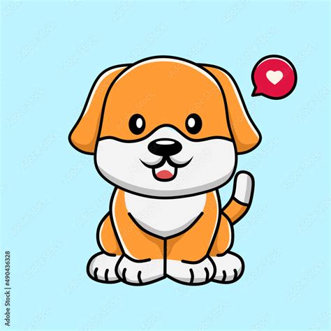 Cute cartoon puppy. Funny dog. Vector illustration for kids ...