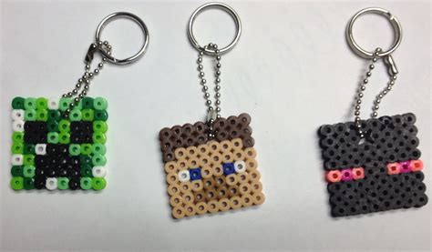 Perler bead keychains as party favors by Dawna Walls