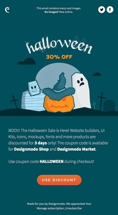 Free Halloween Email Newsletter Templates - Designmodo