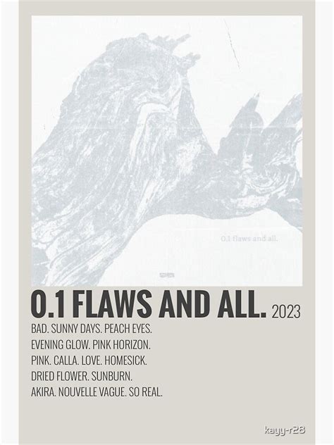 "wave to earth 0.1 flaws and all. album " Poster for Sale by kayy-r28 | Redbubble