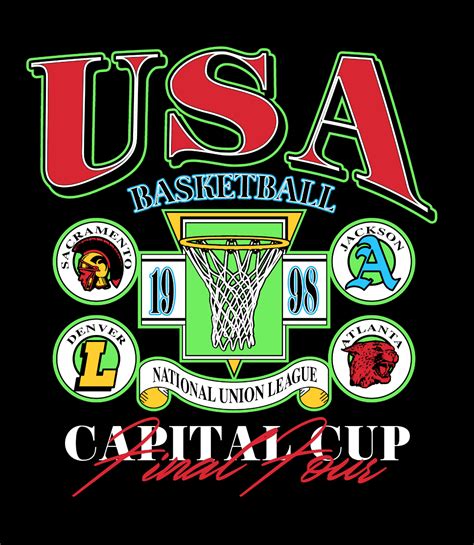 the usa basketball team is depicted in this t - shirt design, which ...