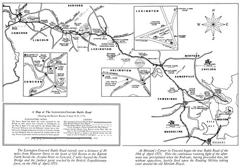 Lexington And Concord Map - United States Map