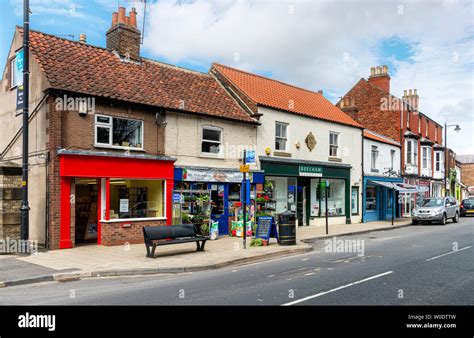 Shops on Norton high street Stock Photo - Alamy