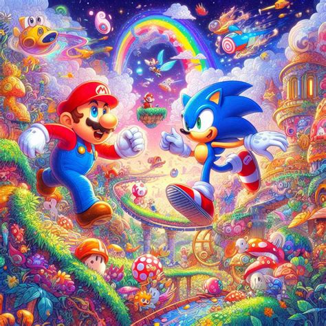 Mario and Sonic by SirFixil on DeviantArt