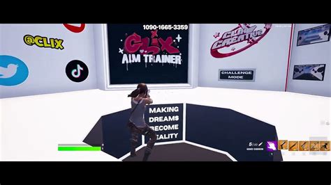 FORTNITE CLIX AIM TRAINER - ALL ARENAS TESTED - CHALLENGE MODE - MAP CODE: 1090-1665-3359 - YouTube