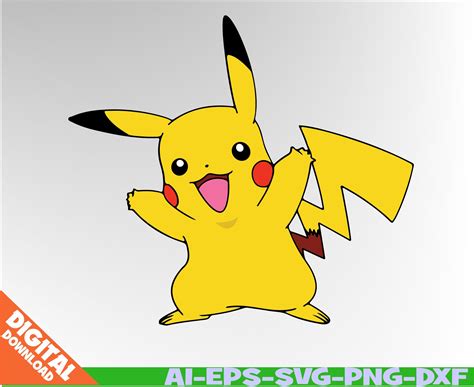 Pikachu Svg Layered Pokemon Svg Eps Dxf Png Cutfiles - Etsy Australia