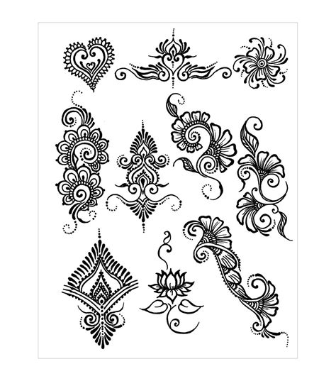 Printable Stencil Henna Patterns