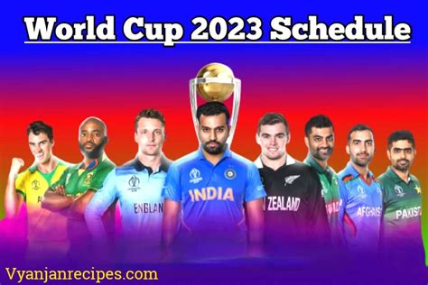 World Cup schedule 2023: ICC Mens Cricket World cup Schedule Declared ...