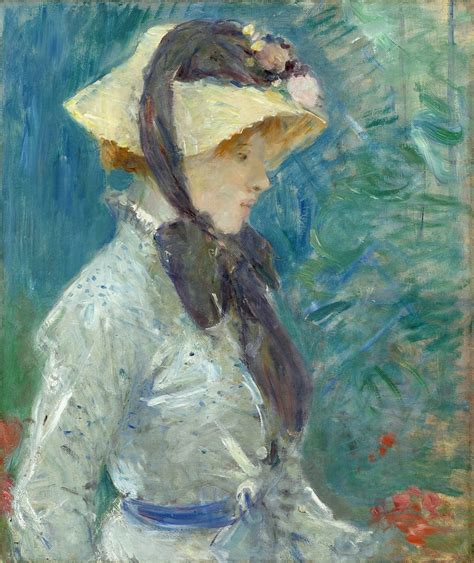 Berthe Morisot - Young Woman with a Straw Hat [1884] | Flickr