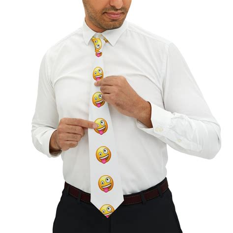 Crazy Face Emoji Necktie - Etsy