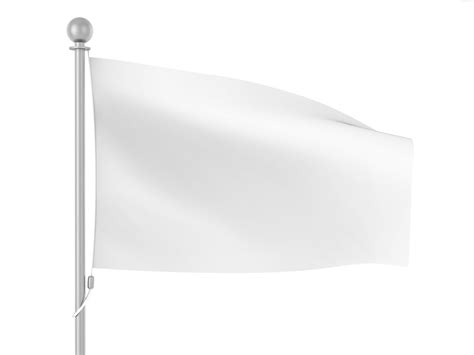 Blank white flag template