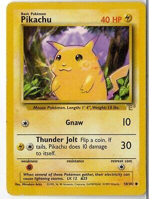 Pikachu Gold E3 RARE ORIGINAL 1999 BASE SET POKEMON CARD | eBay