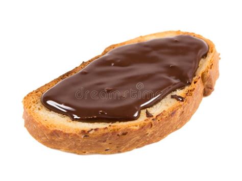 Chocolate Spread and Toast on White Background Stock Illustration ...