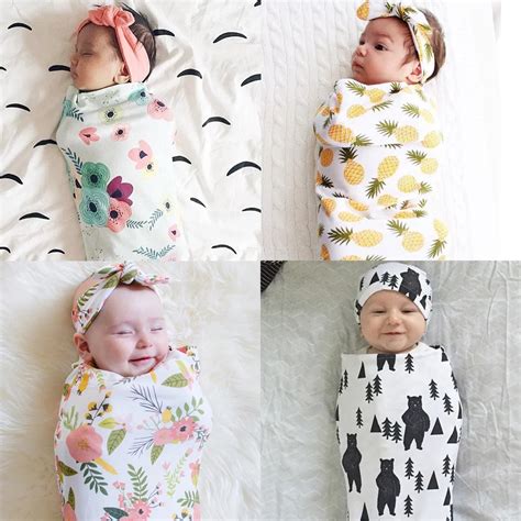 New Flowers Muslin baby Swaddle blanket 2Pcs/Set Newborn Fashion Baby Swaddle Blanket Baby ...