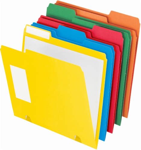 Pendaflex Presentation Letter Size 3-Tab File Folder - 15 Pack - Assorted Colors, 15 pk - Smith ...