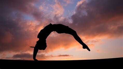 Fonds d'ecran 3840x2160 Gymnastique Soir Entraînement Silhouette Sport ...