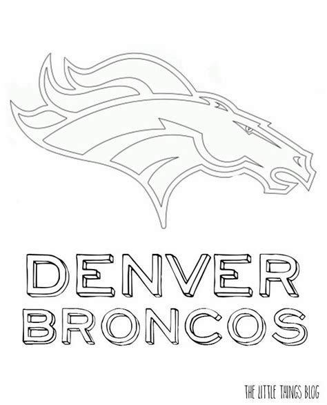 Denver Broncos Logos - Free Colouring Pages