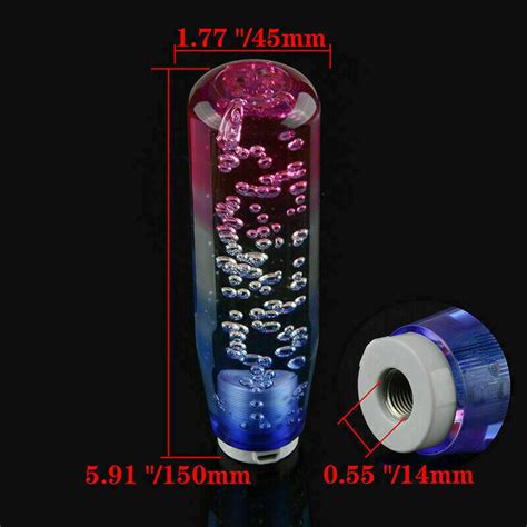 RGB Shift Knob Purple Blue Stick Crystal Transparent Bubble Throw Gear Shifter # | eBay