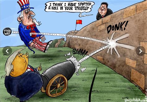 Political Cartoon on Twitter: "Brian Adcock on Donald Trump’s proposed trade war – political ...