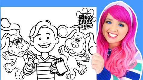 Coloring Pages Blues Clues With Pink Dog