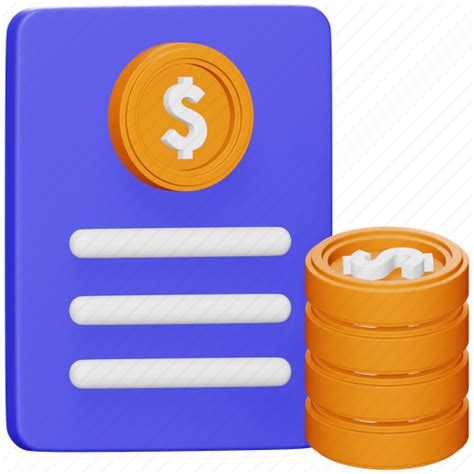 Business, budget, accounting, finance, report, tax, money 3D illustration - Download on Iconfinder