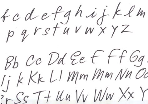 Cute Handwriting Fonts Alphabet