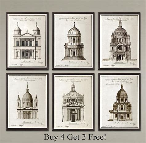 Architectural prints 6 PRINTS one low price Classic | Etsy | Architectural prints, Architecture ...