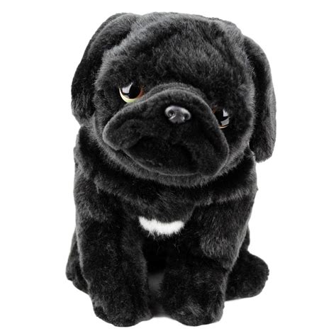 Pug Dog Black Plush Toy 12"/30cm Stuffed Animal Faithful Friends NEW ...