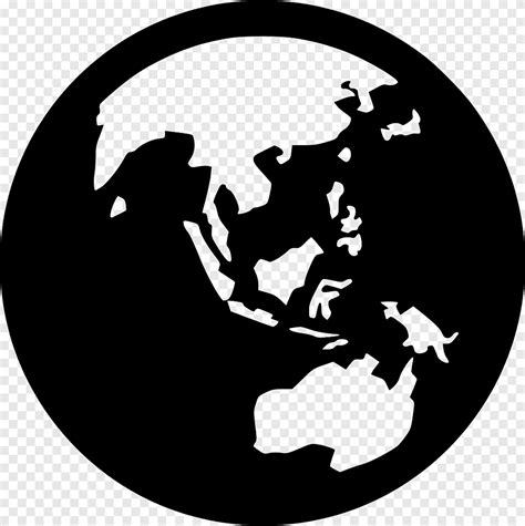 Globe World map Asia Computer Icons, asia, logo, monochrome png | PNGEgg