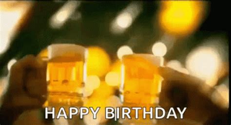 Happy Birthday Cheers GIF - Happy Birthday Cheers Toast - Discover & Share GIFs