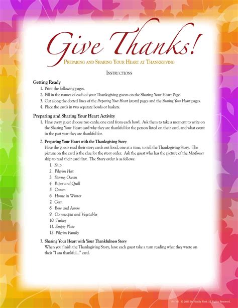 Thanksgiving Story Cards - iMOM