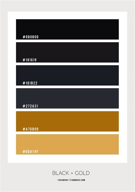 Black and gold color scheme for bathroom | Black color palette, Gold color scheme, Charcoal ...