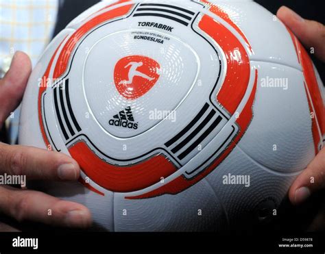 The new ball of the German Bundesliga is shown during a press ...