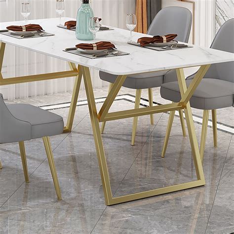 Modern Luxury Marble Dining Table In Gold Metal Legs - vrogue.co