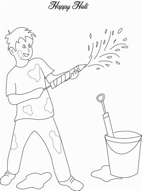 Holi Coloring Pages | Coloring pages, Holi images, Holi drawing