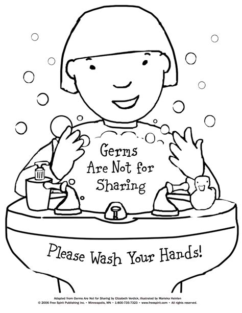 Hand Washing Coloring Sheets