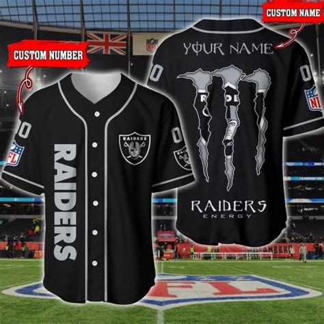 Las Vegas Raiders Personalized Baseball Jersey BG176 - Raidersfanworld.com