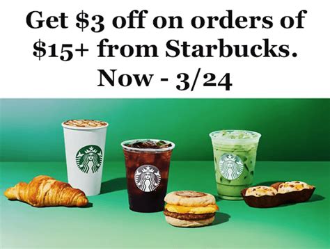 DoorDash: $3 off $15 Starbucks Order - Hunt4Freebies