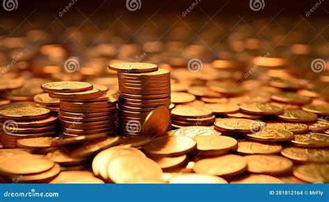 A Pile of Gold Coins, Money Stock Photo - Image of generated, wealth: 281812164