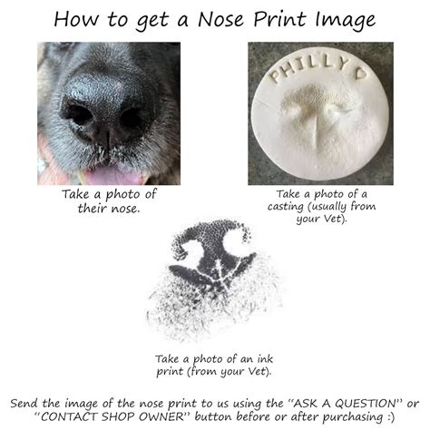 Actual Dog Nose Print Necklace Real Dog Nose Print Jewelry | Etsy