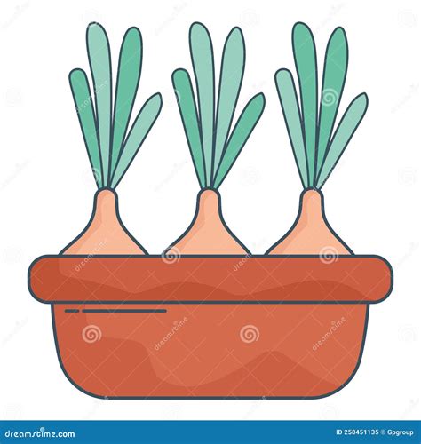 Red onion pot stock vector. Illustration of ecology - 258451135