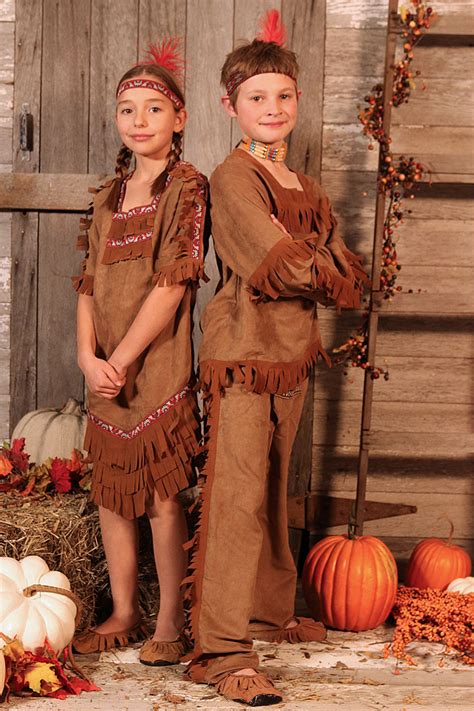 Thanksgiving Costumes - Adult, Child Pilgrim and Indian Costume