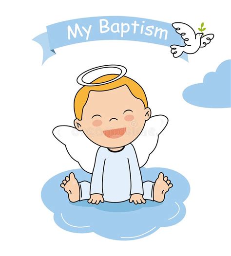 Baptism invitation card stock vector. Illustration of baby - 114132542