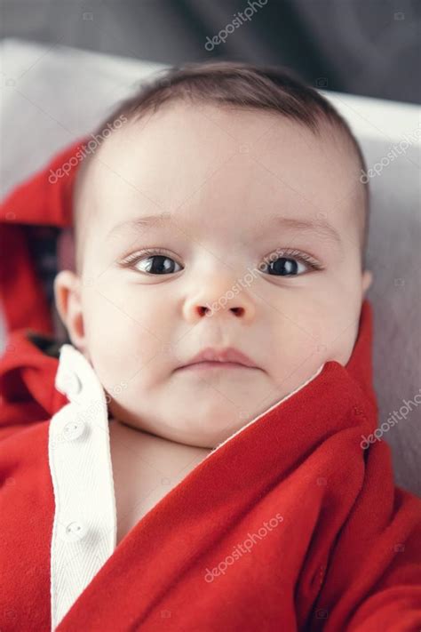 Cute Caucasian baby boy girl black eyes Stock Photo by ©AnoushkaToronto 99113634