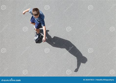 Boy roller skating stock image. Image of fall, cheerful - 26347823